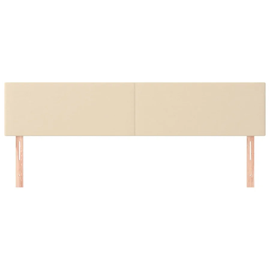Têtes de lit Crème 180x5x78/88 cm Tissu - 3