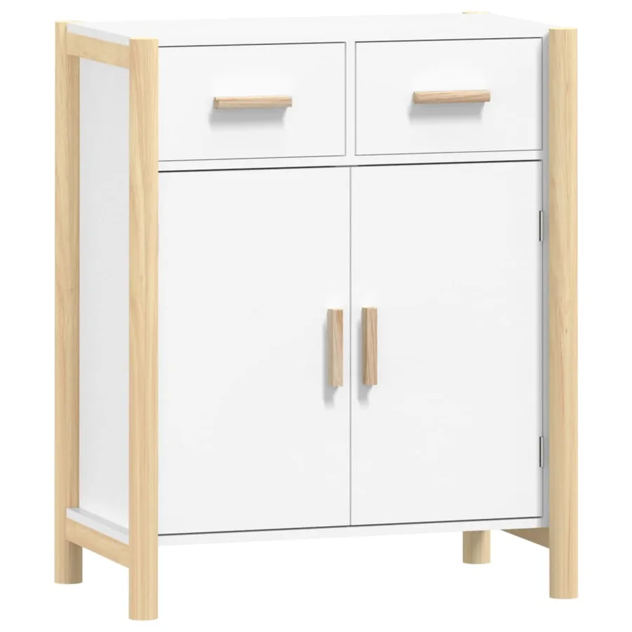 Buffet Blanc 62x38x75 cm Bois d'ingénierie - 2