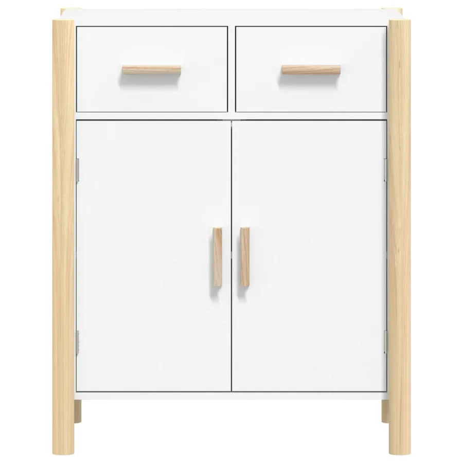 Buffet Blanc 62x38x75 cm Bois d'ingénierie - 5