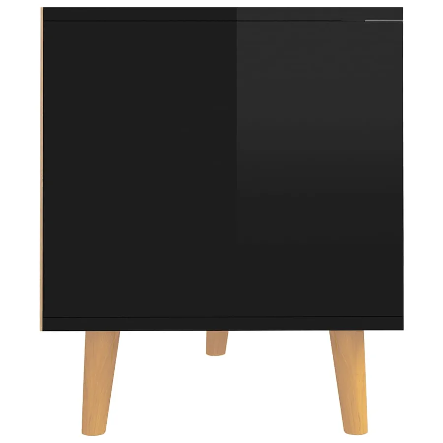 Meuble TV noir brillant 90x40x48,5 cm bois d'ingénierie - 6