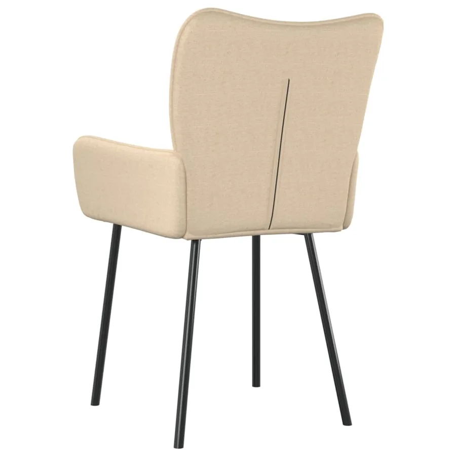 Chaises à manger lot de 2 crème tissu - 6
