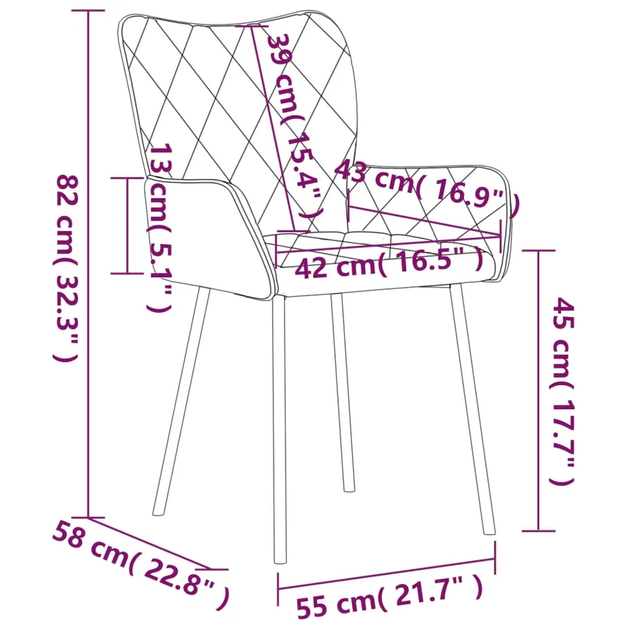 Chaises à manger lot de 2 crème tissu - 9