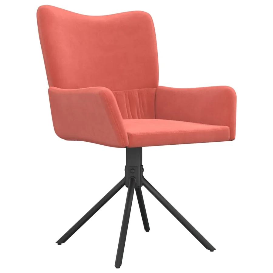 Chaises pivotantes à manger lot de 2 Rose Velours - 4