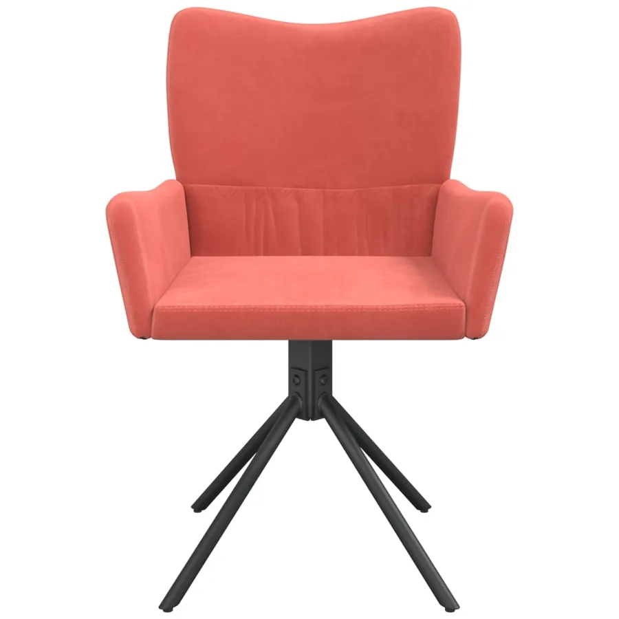 Chaises pivotantes à manger lot de 2 Rose Velours - 5
