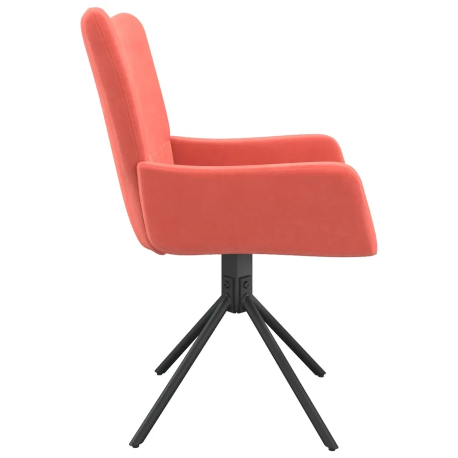 Chaises pivotantes à manger lot de 2 Rose Velours - 6