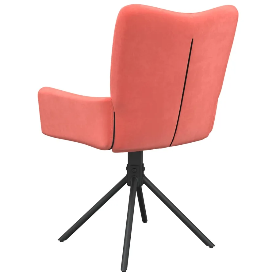 Chaises pivotantes à manger lot de 2 Rose Velours - 8