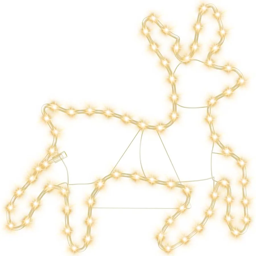 Figure de renne de Noël avec 72 LED Blanc chaud 57x55x4,5 cm - 2