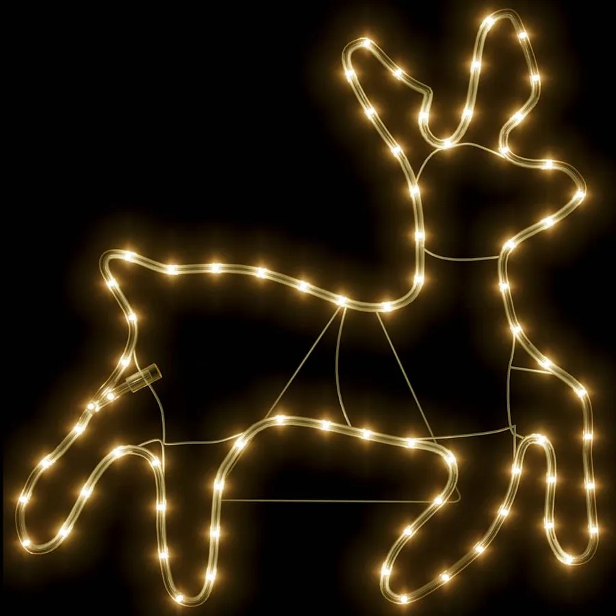 Figure de renne de Noël avec 72 LED Blanc chaud 57x55x4,5 cm - 3