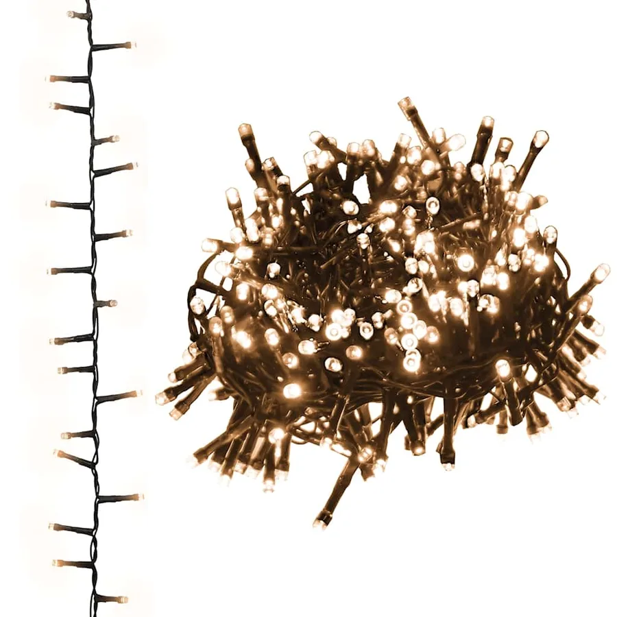 Guirlande à LED compacte avec 400 LED Blanc chaud 13 m PVC - 2