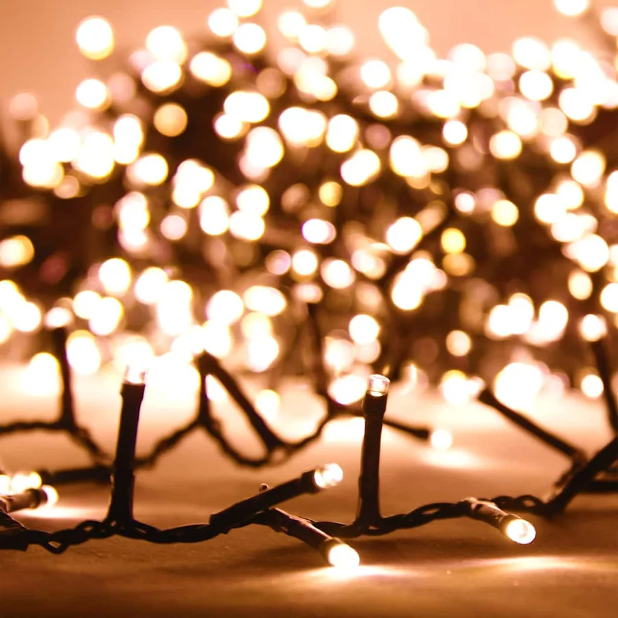 Guirlande à LED compacte avec 400 LED Blanc chaud 13 m PVC - 4