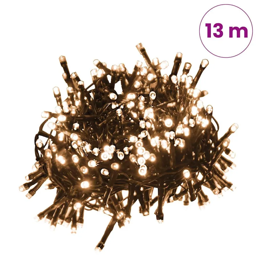 Guirlande à LED compacte avec 400 LED Blanc chaud 13 m PVC - 8