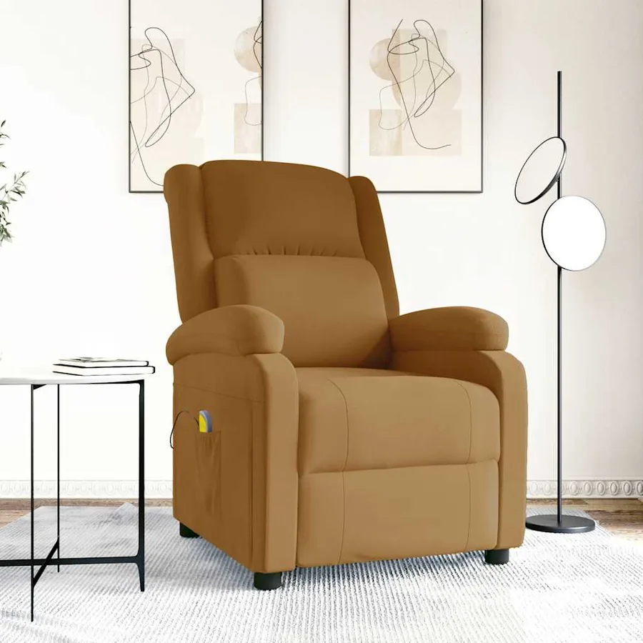 Fauteuil de massage Marron Velours
