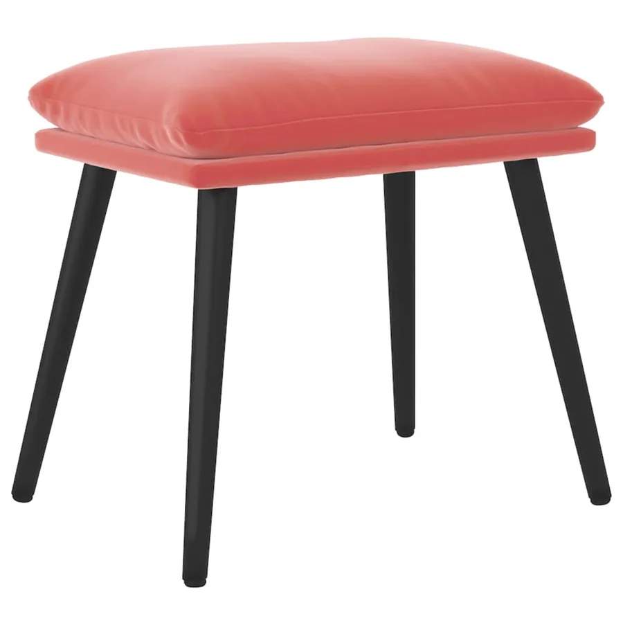 Repose-pied Rose 45x29,5x35 cm Velours - 2
