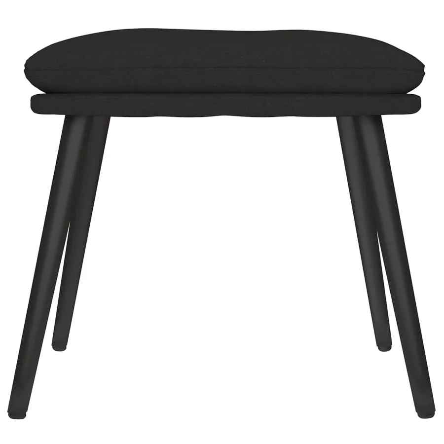 Repose-pied Noir 45x29,5x35 cm Tissu - 3