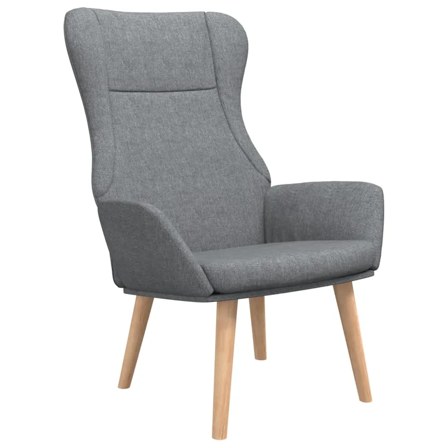 Chaise de relaxation Gris clair Tissu - 2