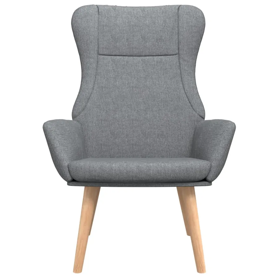 Chaise de relaxation Gris clair Tissu - 3