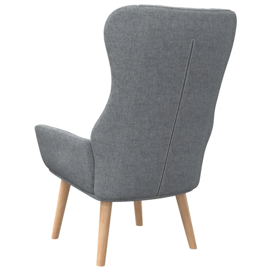 Chaise de relaxation Gris clair Tissu - 5