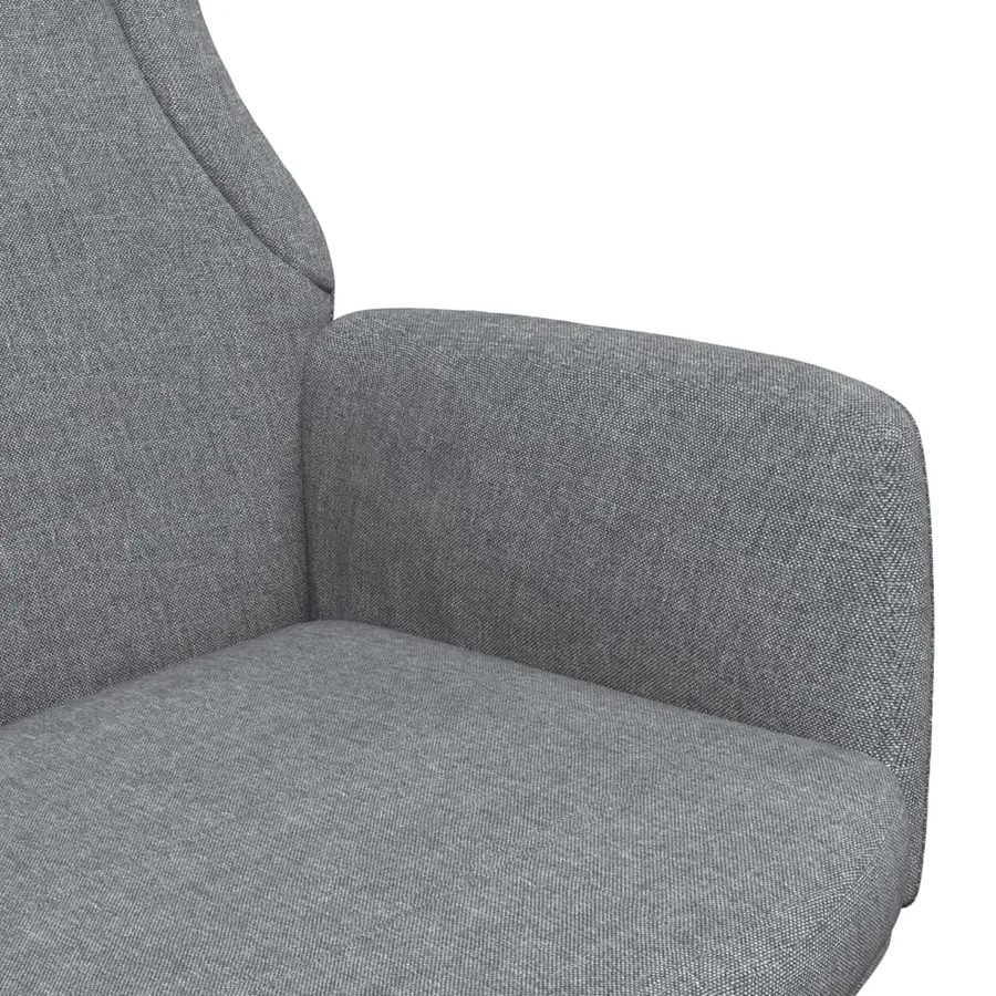 Chaise de relaxation Gris clair Tissu - 6