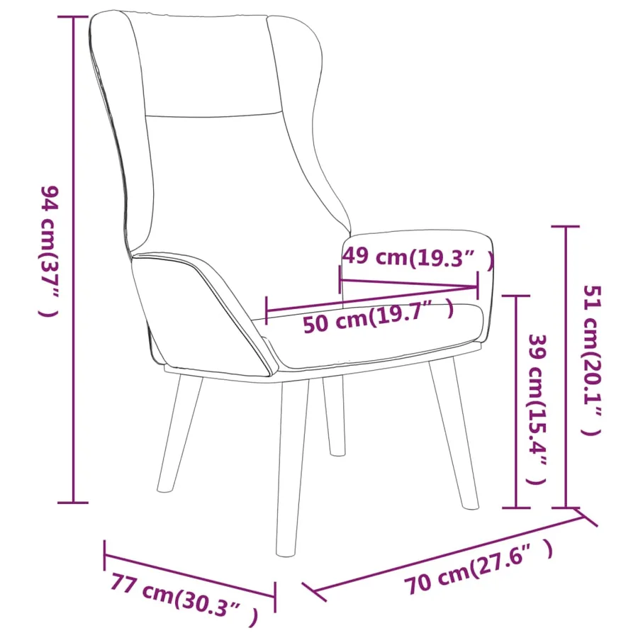 Chaise de relaxation Gris clair Tissu - 8