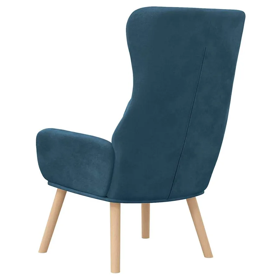 Chaise de relaxation Bleu Velours - 5