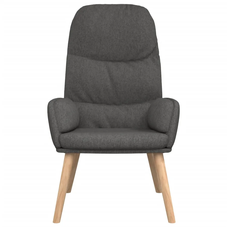 Chaise de relaxation Gris foncé Tissu - 3