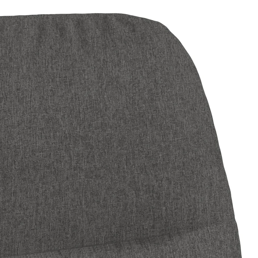 Chaise de relaxation Gris foncé Tissu - 7