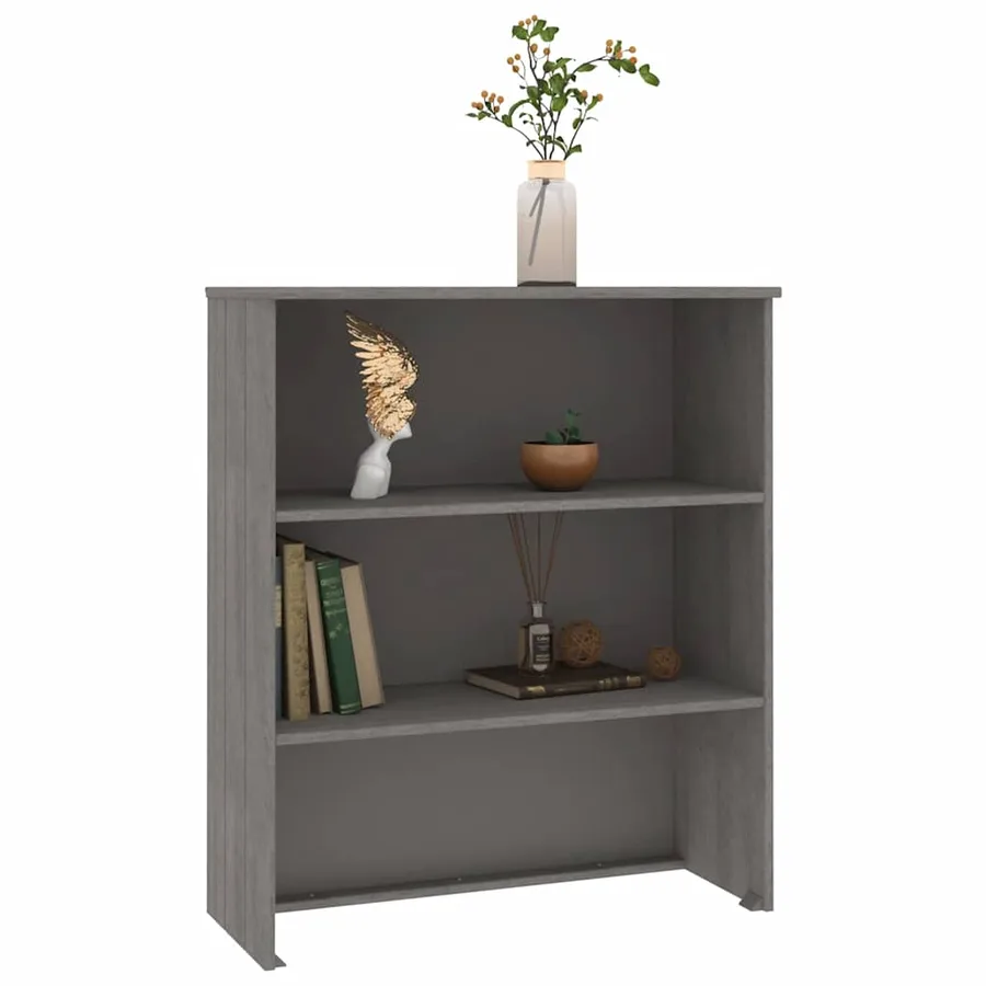 Dessus de buffet HAMAR Gris clair 85x35x100 cm Bois de pin - 5
