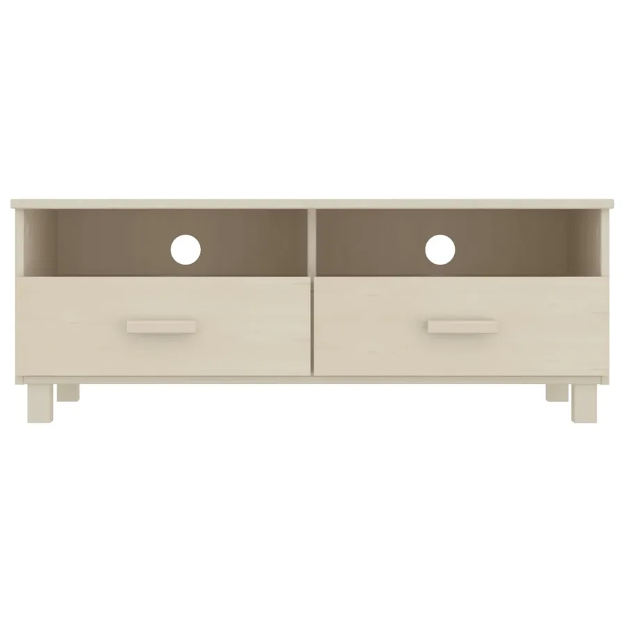 Meuble TV HAMAR Marron miel 106x40x40 cm Bois massif de pin - 3