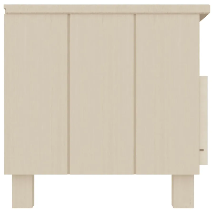 Meuble TV HAMAR Marron miel 106x40x40 cm Bois massif de pin - 4