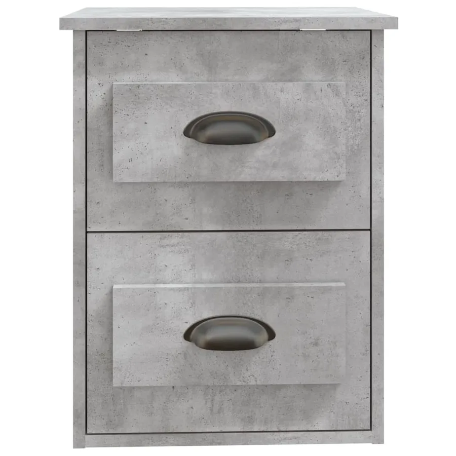 Tables de chevet murales 2 pcs gris béton 41,5x36x53 cm - 9
