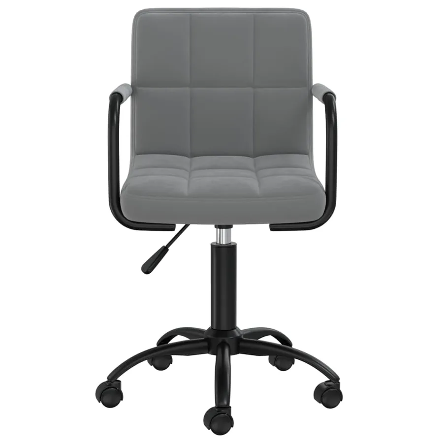Chaises pivotantes à manger lot de 2 gris foncé velours - 4