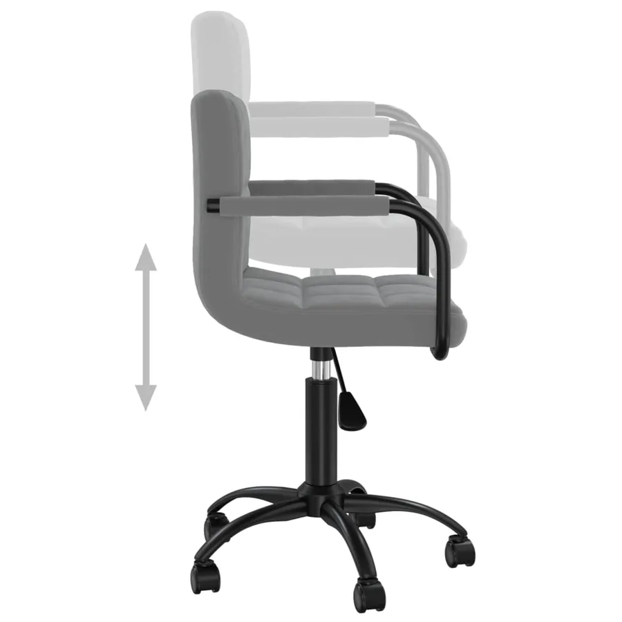 Chaises pivotantes à manger lot de 2 gris foncé velours - 8