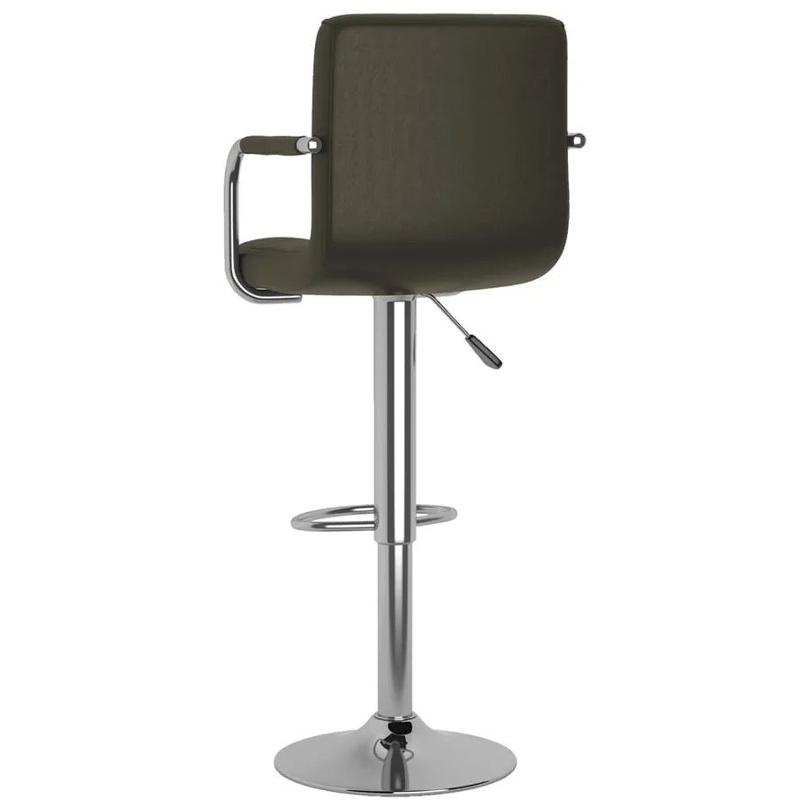 Tabourets de bar lot de 2 marron similicuir - 6