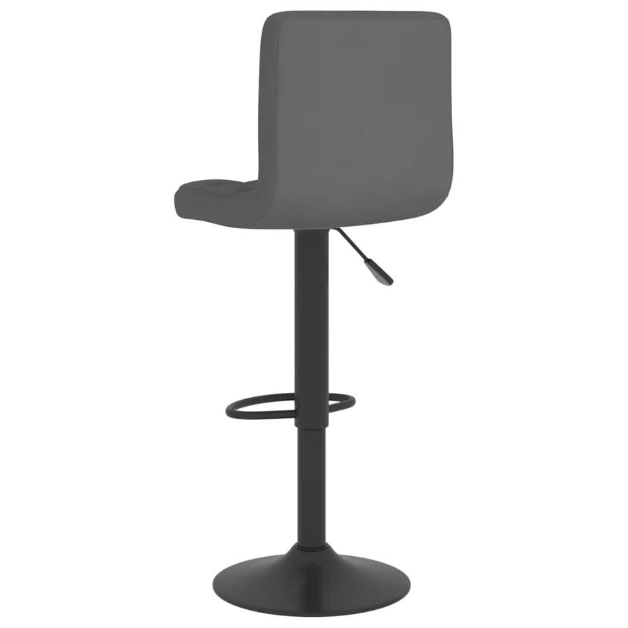 Tabouret de bar Gris foncé Tissu - 5