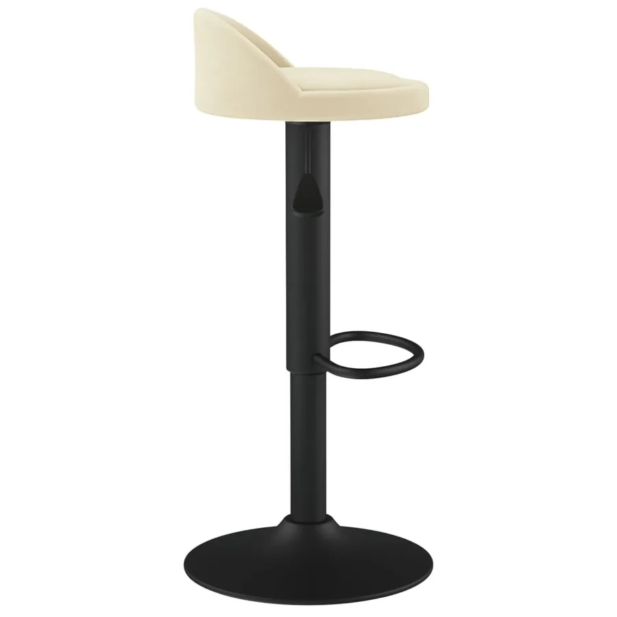 Tabourets de bar lot de 2 crème velours - 5
