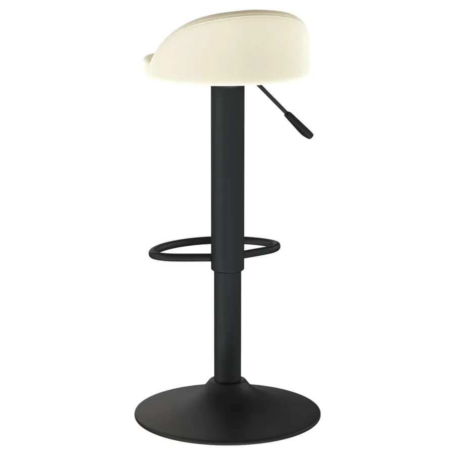 Tabourets de bar lot de 2 crème velours - 6