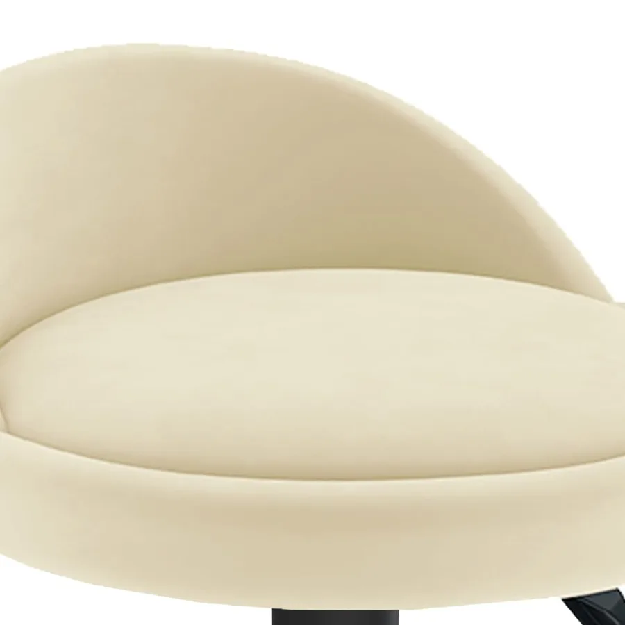 Tabourets de bar lot de 2 crème velours - 8