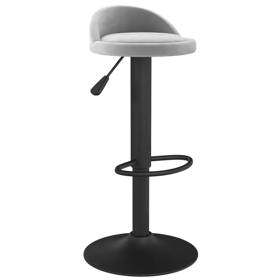 Tabouret de bar Gris clair Velours - 2