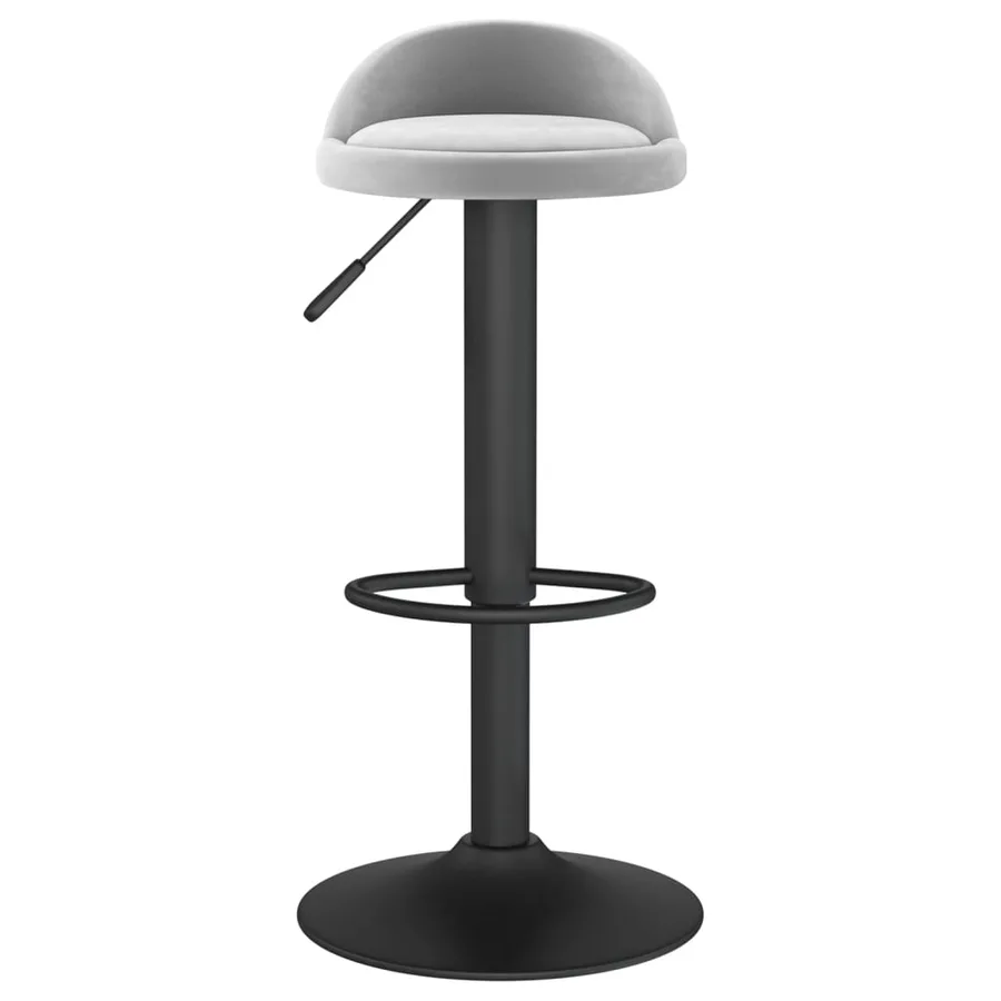 Tabouret de bar Gris clair Velours - 3