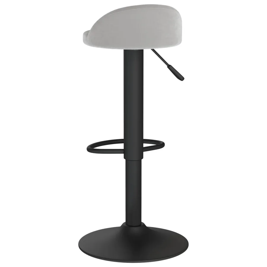 Tabouret de bar Gris clair Velours - 5