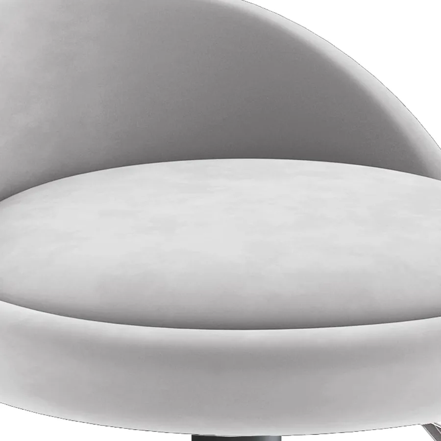 Tabouret de bar Gris clair Velours - 7