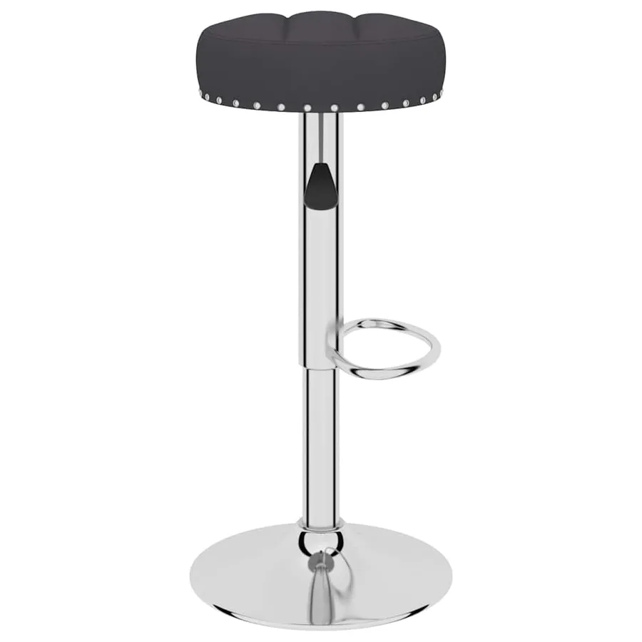 Tabourets de bar lot de 2 noir tissu - 4