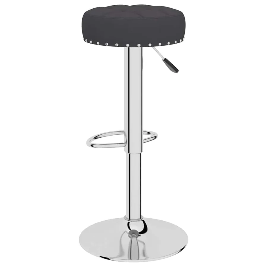 Tabourets de bar lot de 2 noir tissu - 5