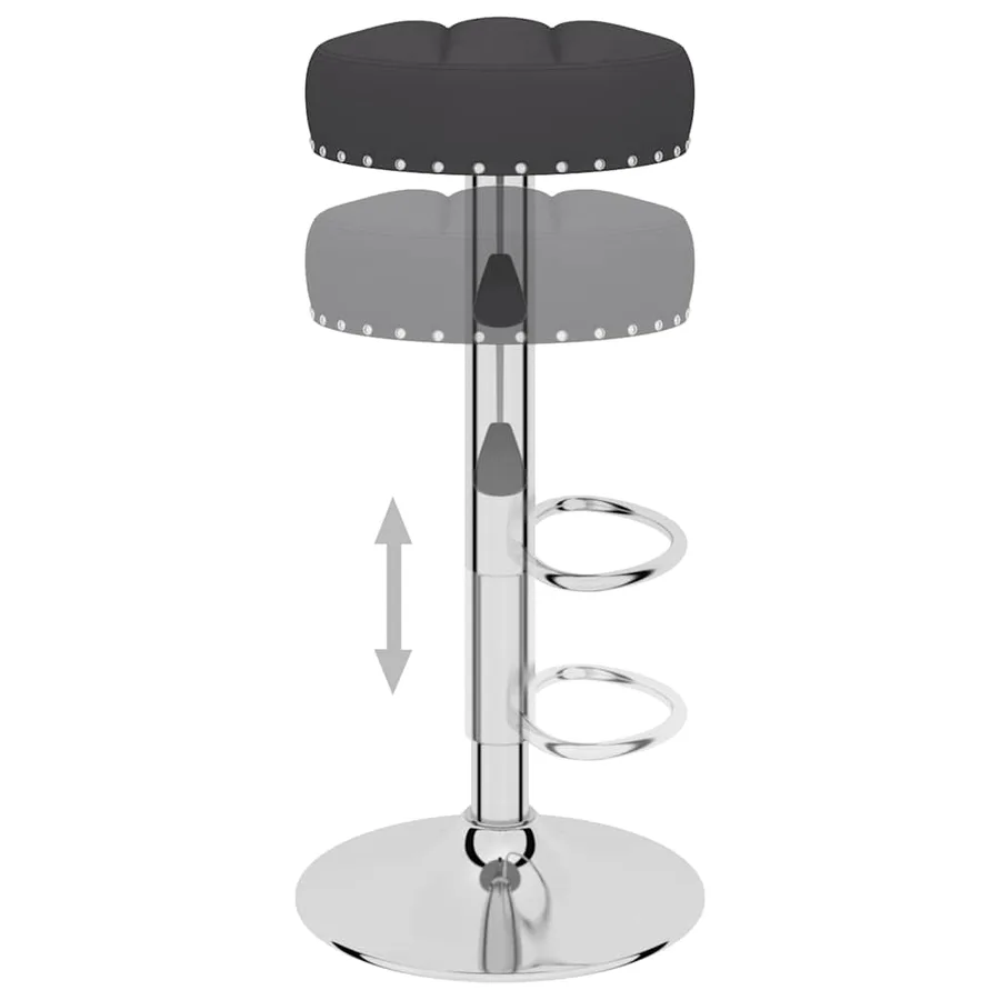 Tabourets de bar lot de 2 noir tissu - 6