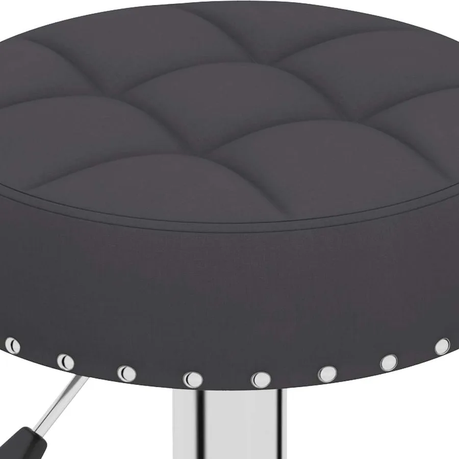 Tabourets de bar lot de 2 noir tissu - 7