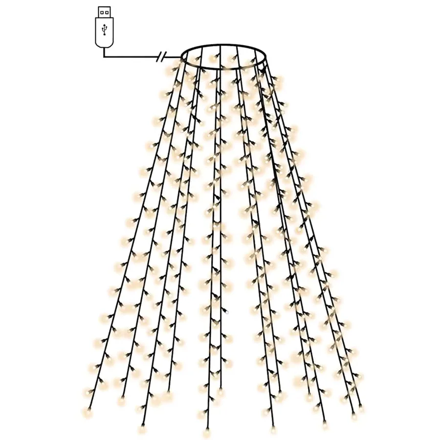 Guirlande lumineuse d'arbre de Noël 180 LED Blanc froid 180 cm - 2