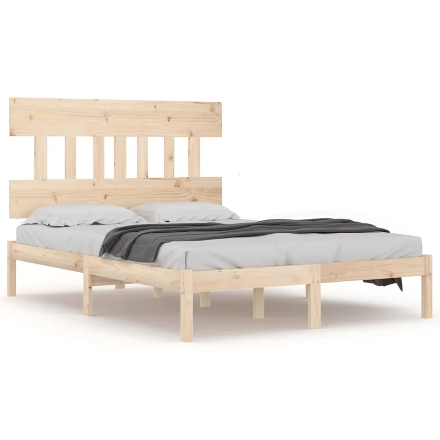 Cadre de lit sans matelas 120x190 cm bois massif - 2