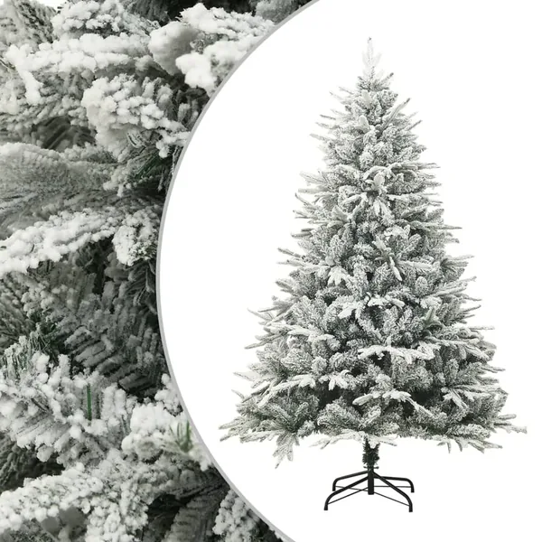 Sapin de Noël artificiel à flocons de neige Vert 150 cm PVC/PE