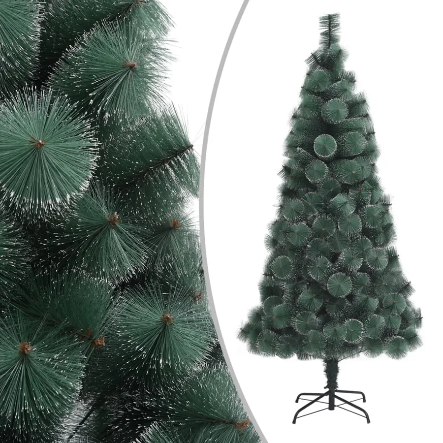 Sapin de Noël artificiel avec support Vert 210 cm PET
