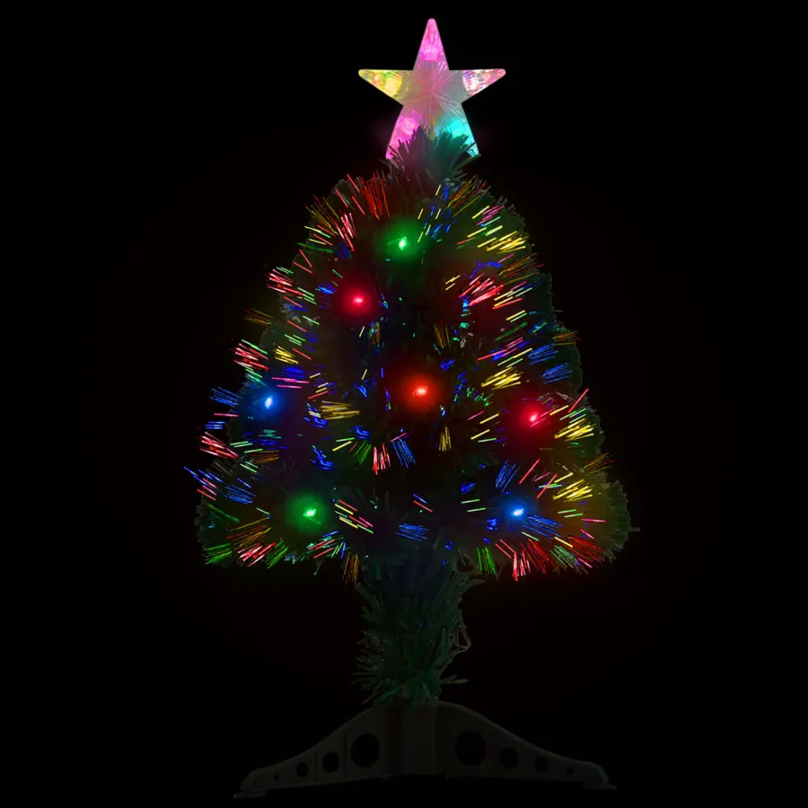 Arbre de Noël pré-éclairé avec support et LED 64 cm fibre optique - 3
